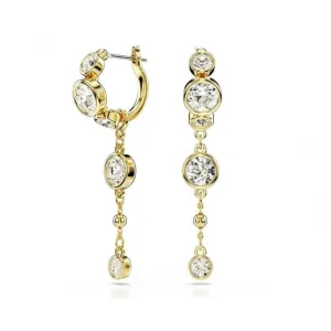 Imber Round Cut White Gold-tone Plated Drop Earrings 5680097