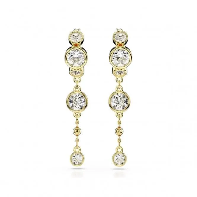 Imber Round Cut White Gold-tone Plated Drop Earrings 5680097