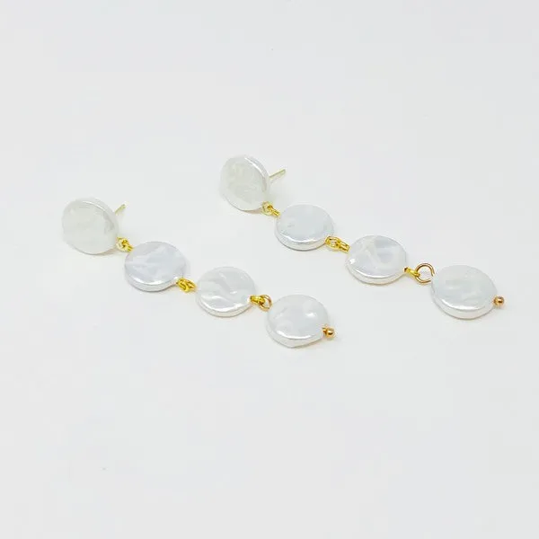 In Napoli Shell Pearl Drop Earrings