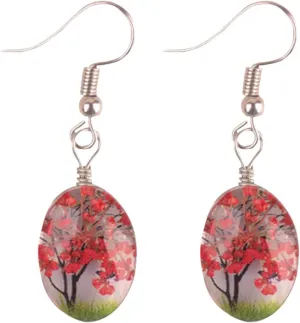 Ink And Alloy Earrings Gem Handmade Baby's Breath Earrings Lace Flower Earrings Birthday Little Hoop (A, One Size), lQ1OfAj8d