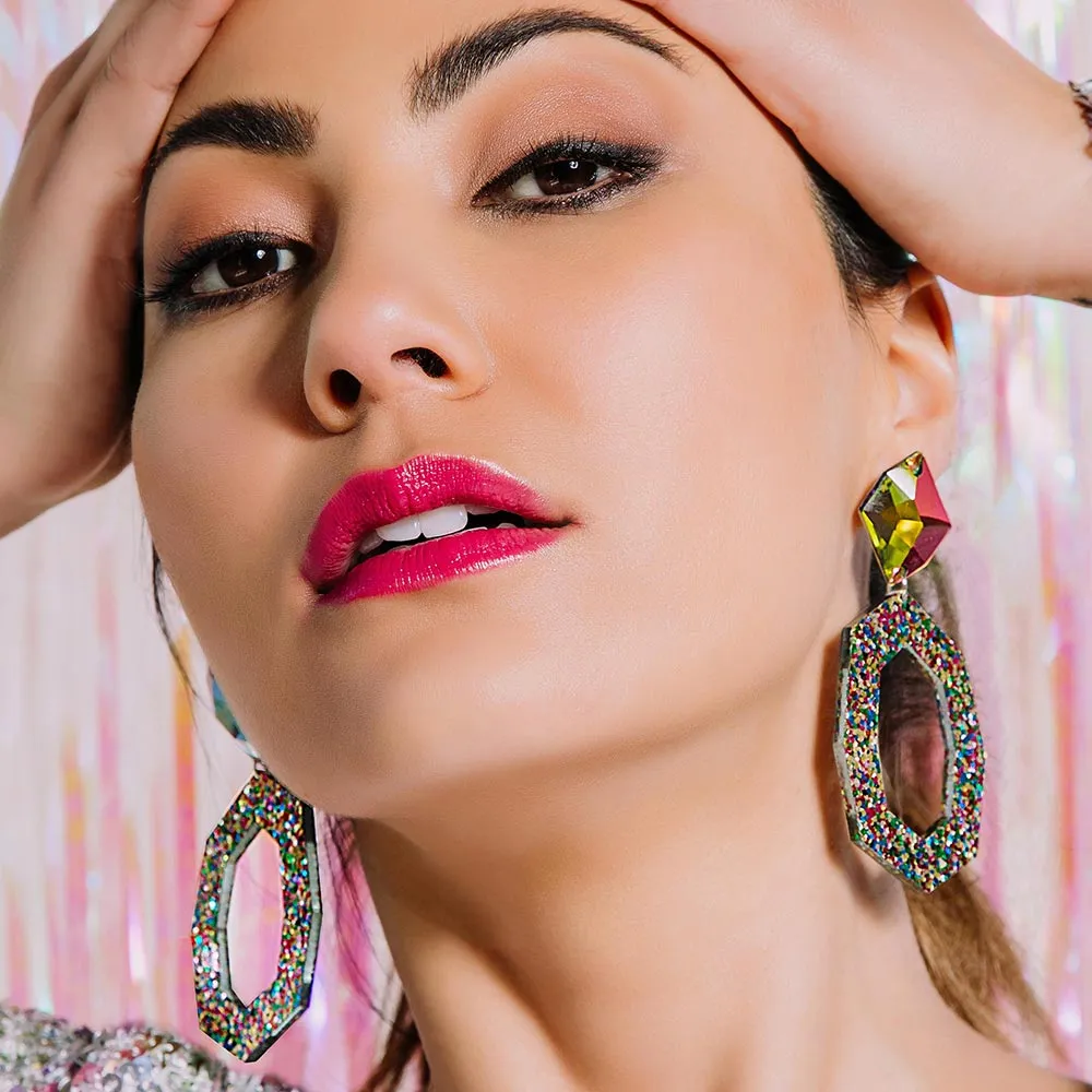 Jaci Crystal and Glitter Earrings