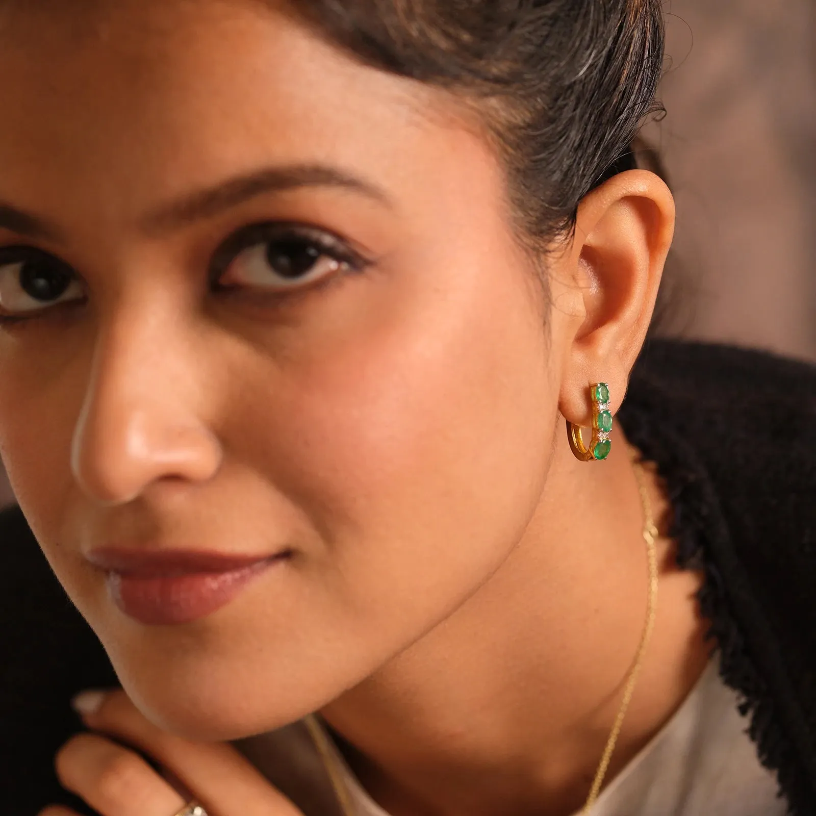 Jessica Emerald Earrings