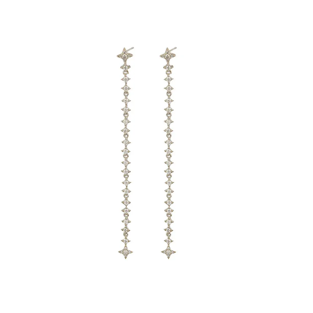 Jolie and Deen - Delfina Earrings - Crystal