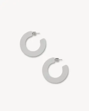 Kate Hoops in Light Grey Matte
