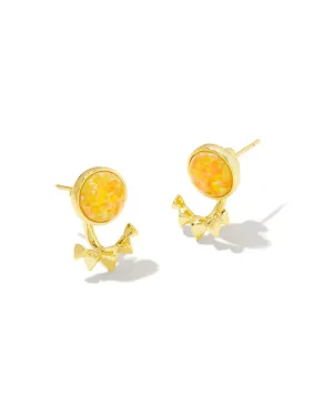 Kendra Scott Sienna Gold Ear Jacket Earrings in Citrus Kyocera Opal