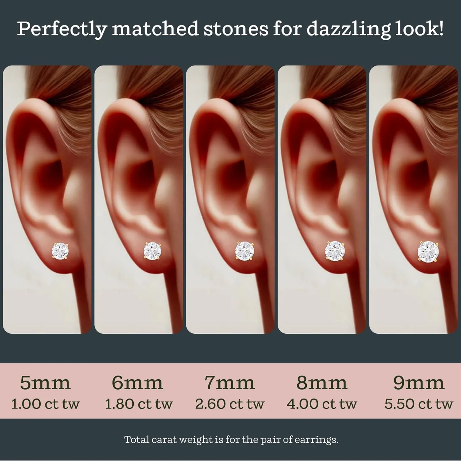 KEZEF Sterling Silver Stud Earrings for Women & Men - 4-Prong Setting Cubic Zirconia Earrings Studs - Premium CZ S925 Hypoallergenic - Available in 14K White and Yellow Gold, Rose Gold - 3mm to 9mm