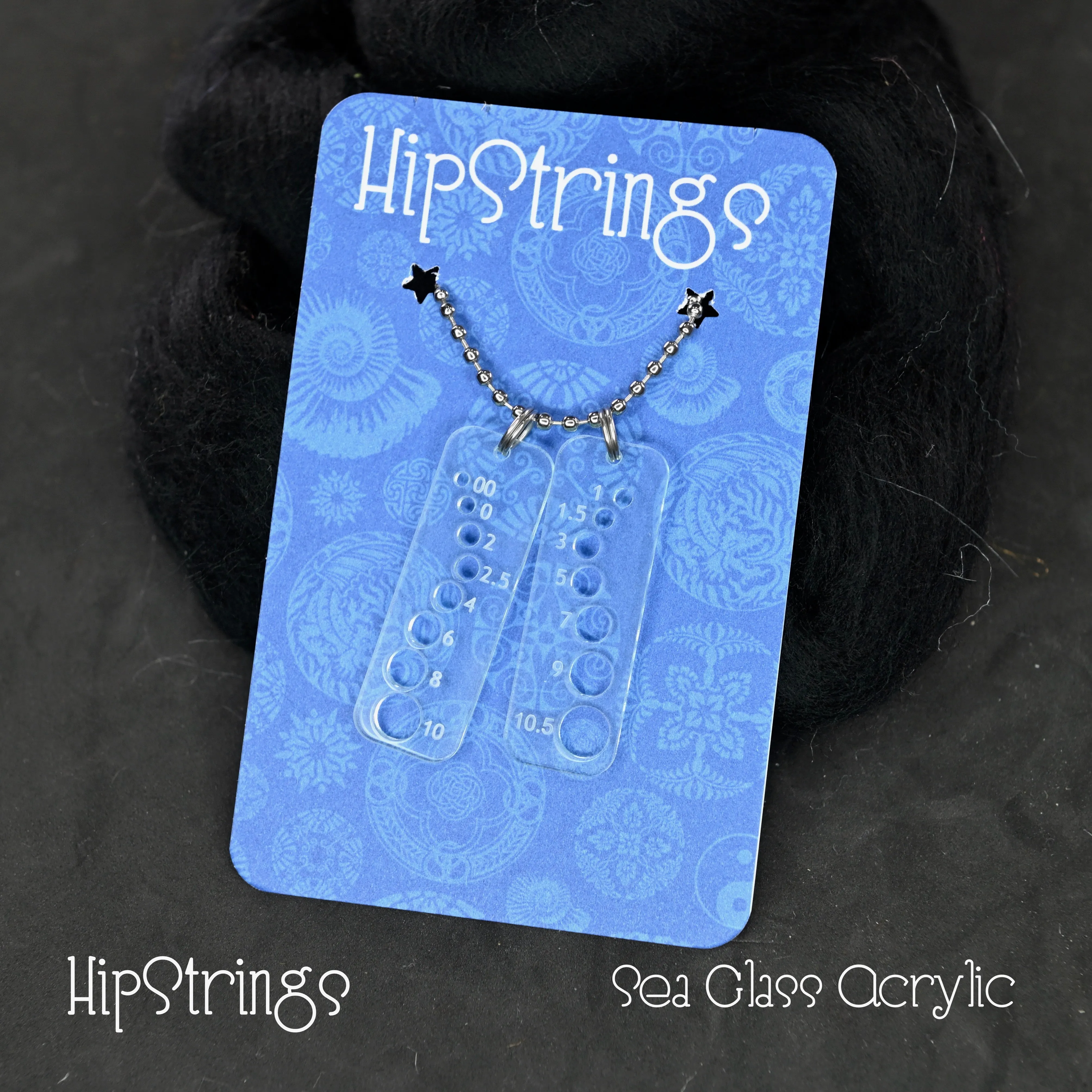 Knitting Needle Gauge Earrings - Assorted Transparent Acrylic