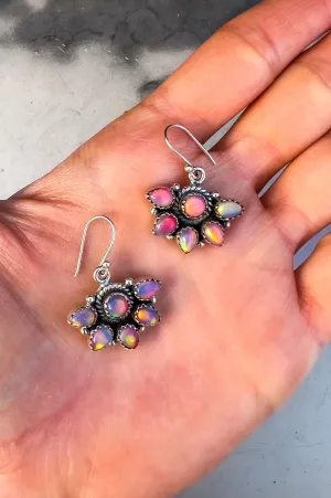 Kristyn's Aurora Opal Half Blossom Earrings
