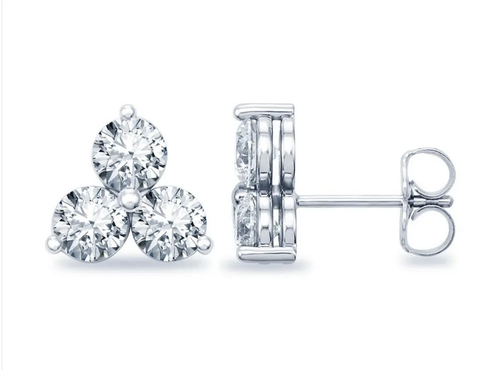 LAB  DIAMOND STUDS - 14k gold