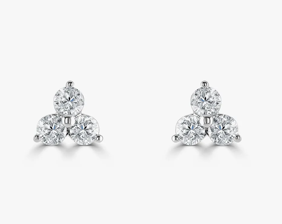LAB  DIAMOND STUDS - 14k gold