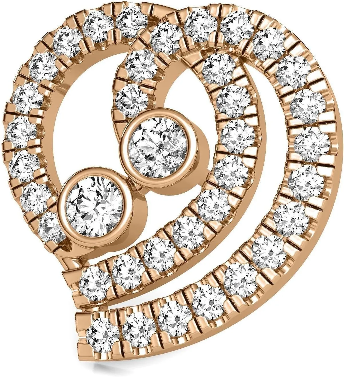 Lab-Grown Diamond Fancy Heart Stud Earrings, EF-VS Clarity, Push-Back Clasps – Available in White, Yellow, and Rose Gold
