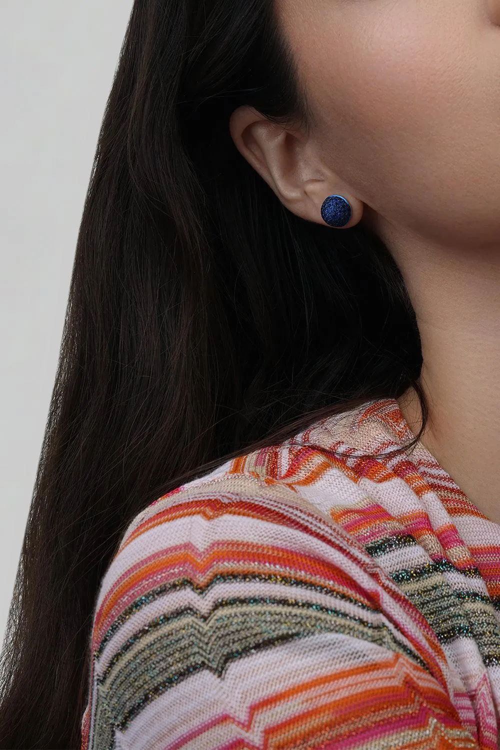 Large Blue Sapphire Bahia Stud Earrings