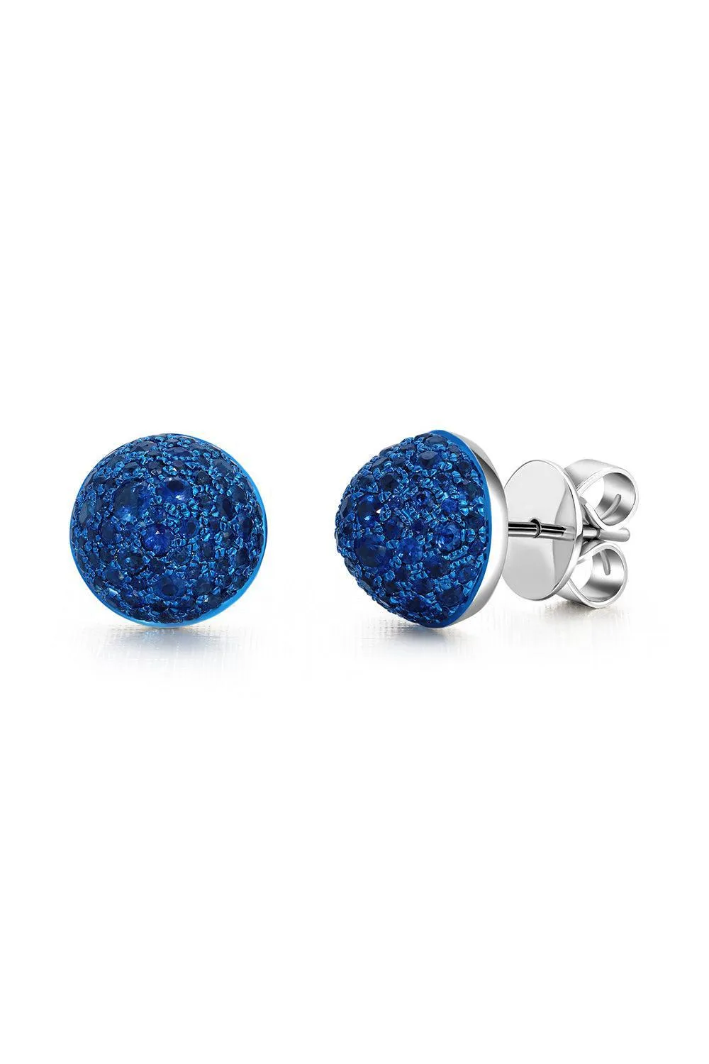 Large Blue Sapphire Bahia Stud Earrings