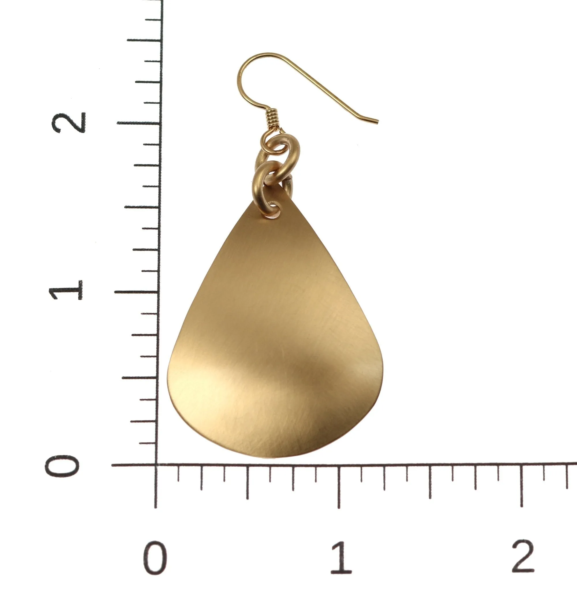 Large Brushed Bronze Teardrop Earrings