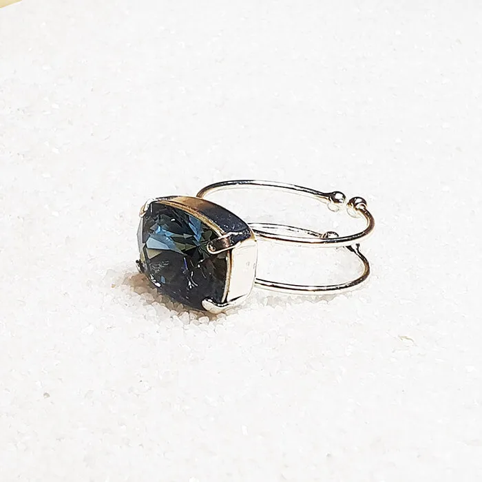 Leanne Blue Swarovski Crystal Ring