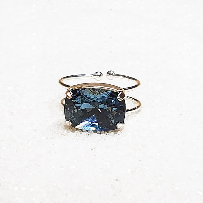 Leanne Blue Swarovski Crystal Ring
