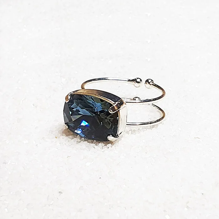Leanne Blue Swarovski Crystal Ring