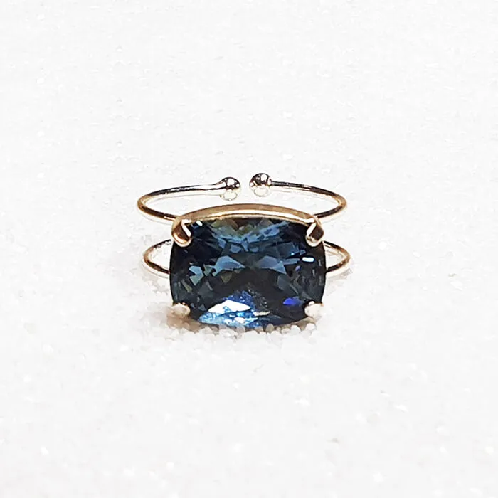 Leanne Blue Swarovski Crystal Ring
