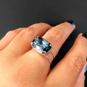 Leanne Blue Swarovski Crystal Ring