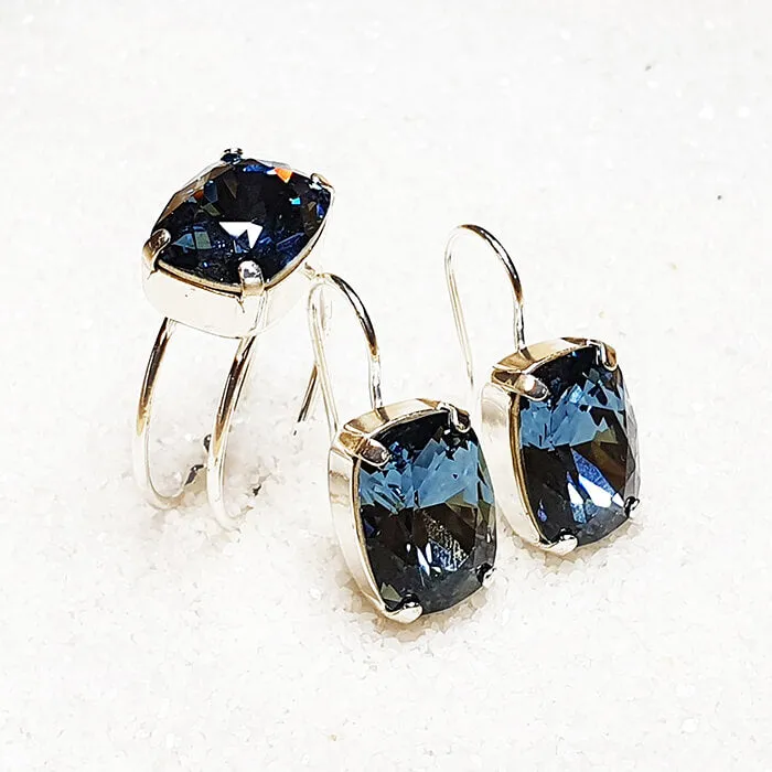 Leanne Blue Swarovski Crystal Ring