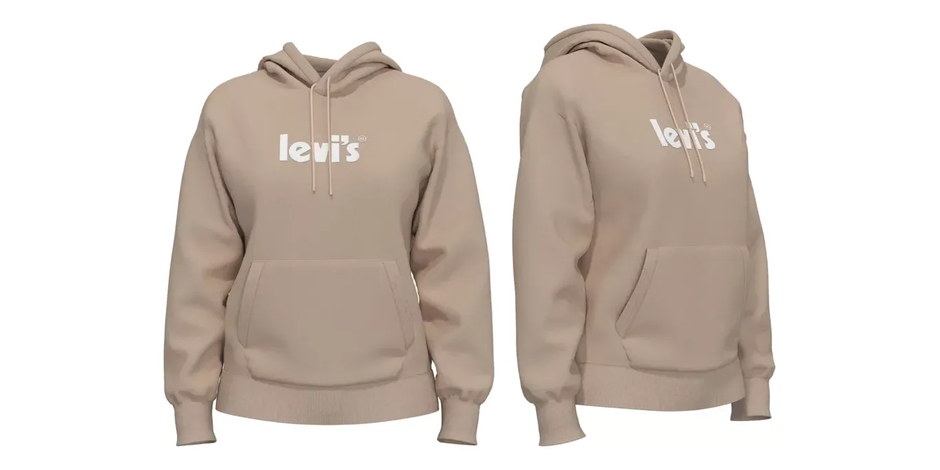 Levi's Felpa Graphic Hoodie Rainbow Gradient 18487-0144 purea di pesca-rosa