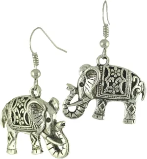 LIFKOME 1 Pair Elephant Dangle Drop Earrings Retro Silver Eardrops for Fashion and Casual Wear Lightweight and Comfortable Jewelry present for Special Occasions and Daily Outfits