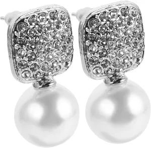 LIFKOME Double Pearl Earrings Pearl Drop Earrings for Women Fashion Accessory Set
