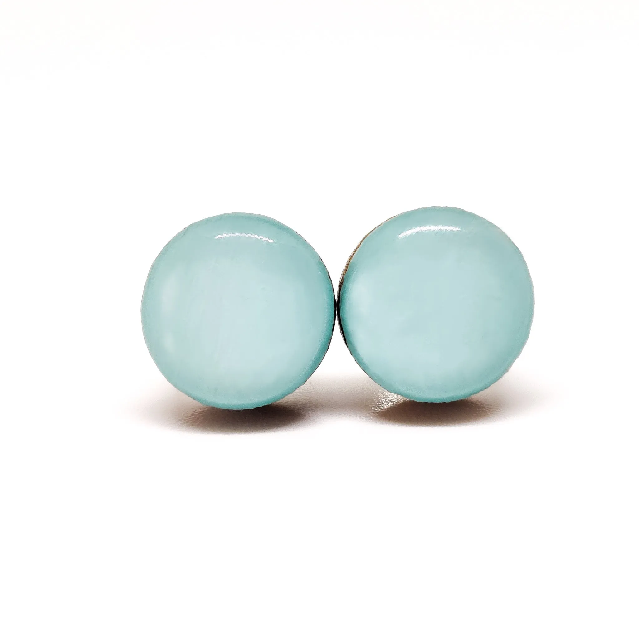 Light Blue Stud Earrings by Candi Cove Designs