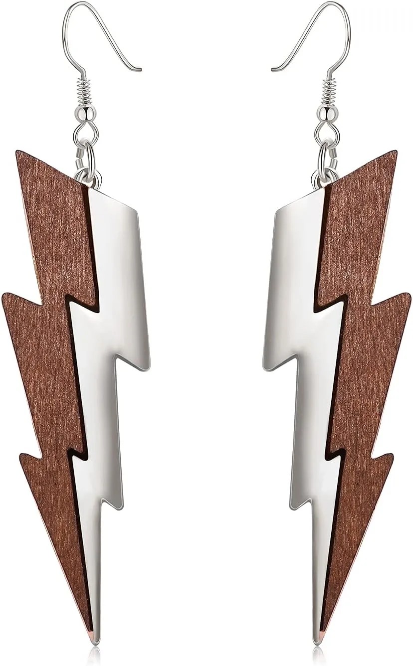 Lightning Bolt Earrings 18k Gold Flash Dangle Drop Earrings Dainty Minimalist thunderbolt Hook Earrings Hypoallergenic Fashion Jewelry Gift For Woman