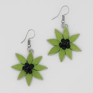Lime Amaya Flower Earrings
