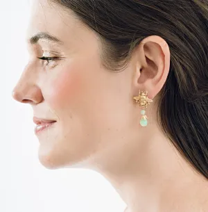Little Bee and Beads Stud Earrings