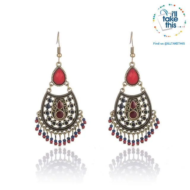 LOOK your best with our Elegantly styled Ethnic Vintage Drop Earrings