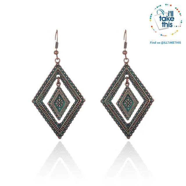 LOOK your best with our Elegantly styled Ethnic Vintage Drop Earrings