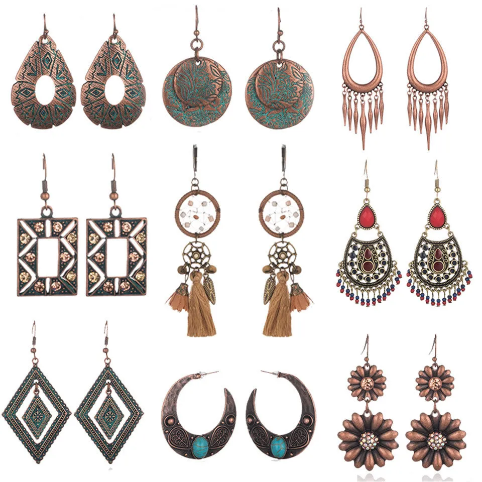 LOOK your best with our Elegantly styled Ethnic Vintage Drop Earrings