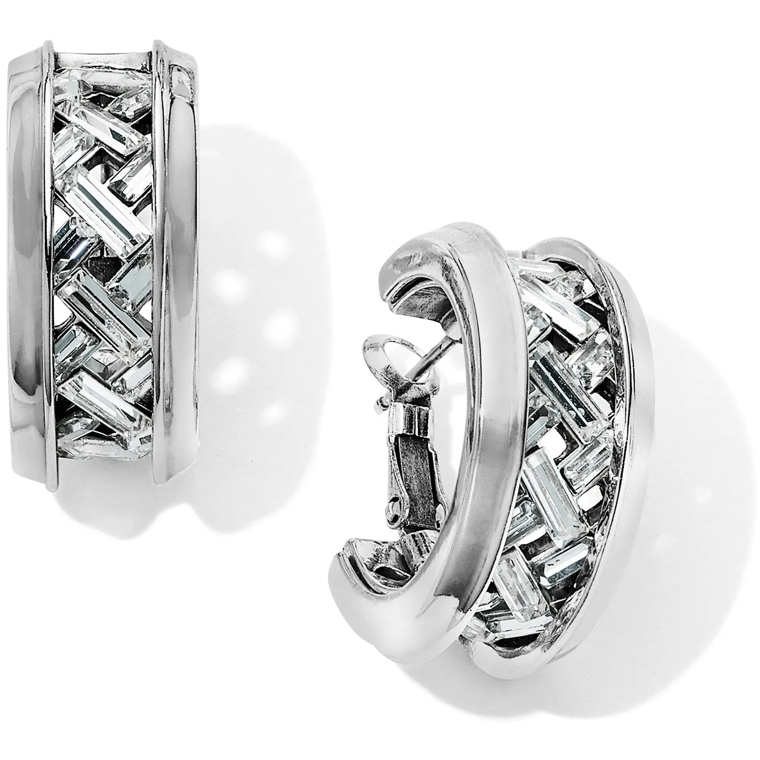 Love Cage Heart Leverback Hoop Earrings
