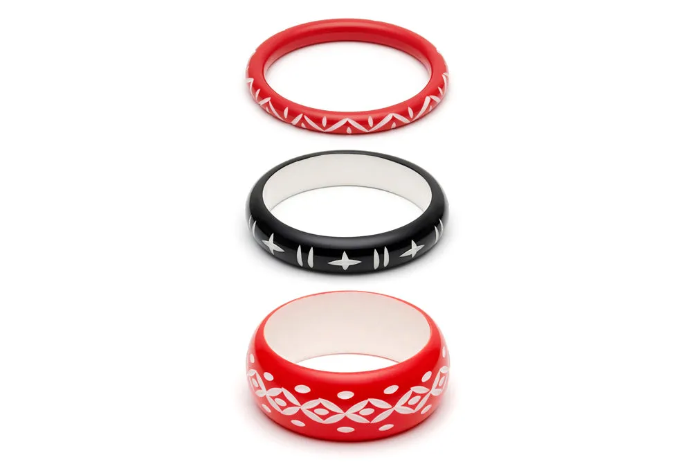 Lover and Hater Set of 3 Bangles