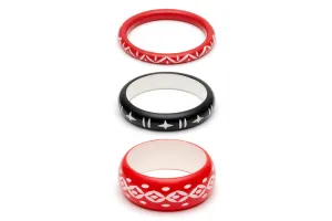 Lover and Hater Set of 3 Bangles