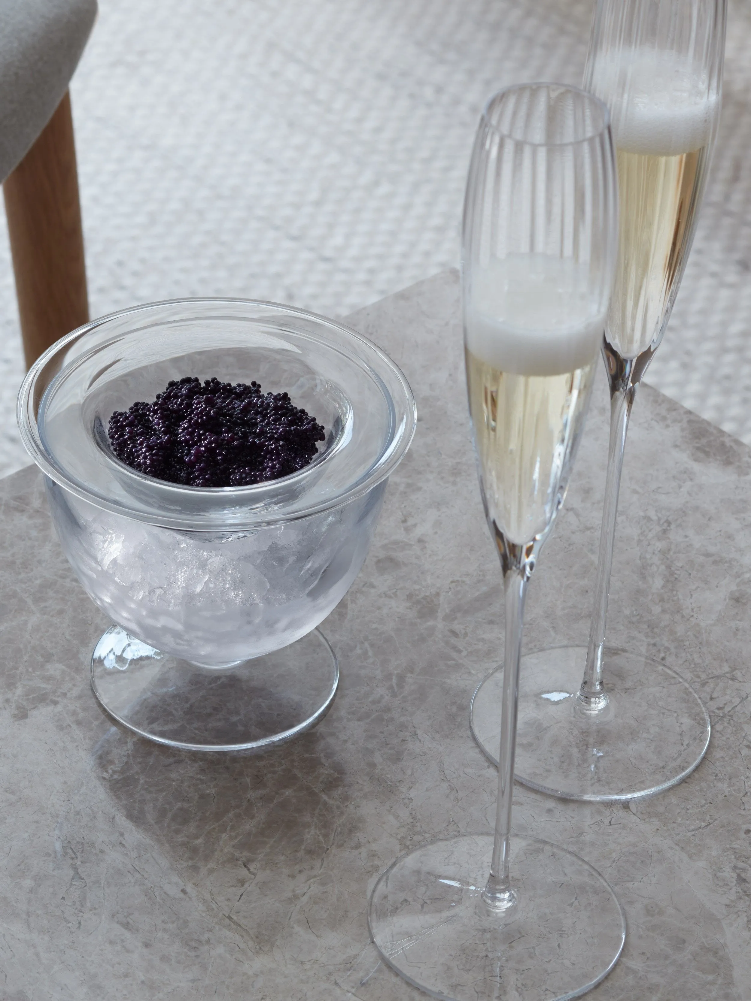 LSA International Serve Caviar Set in Clear