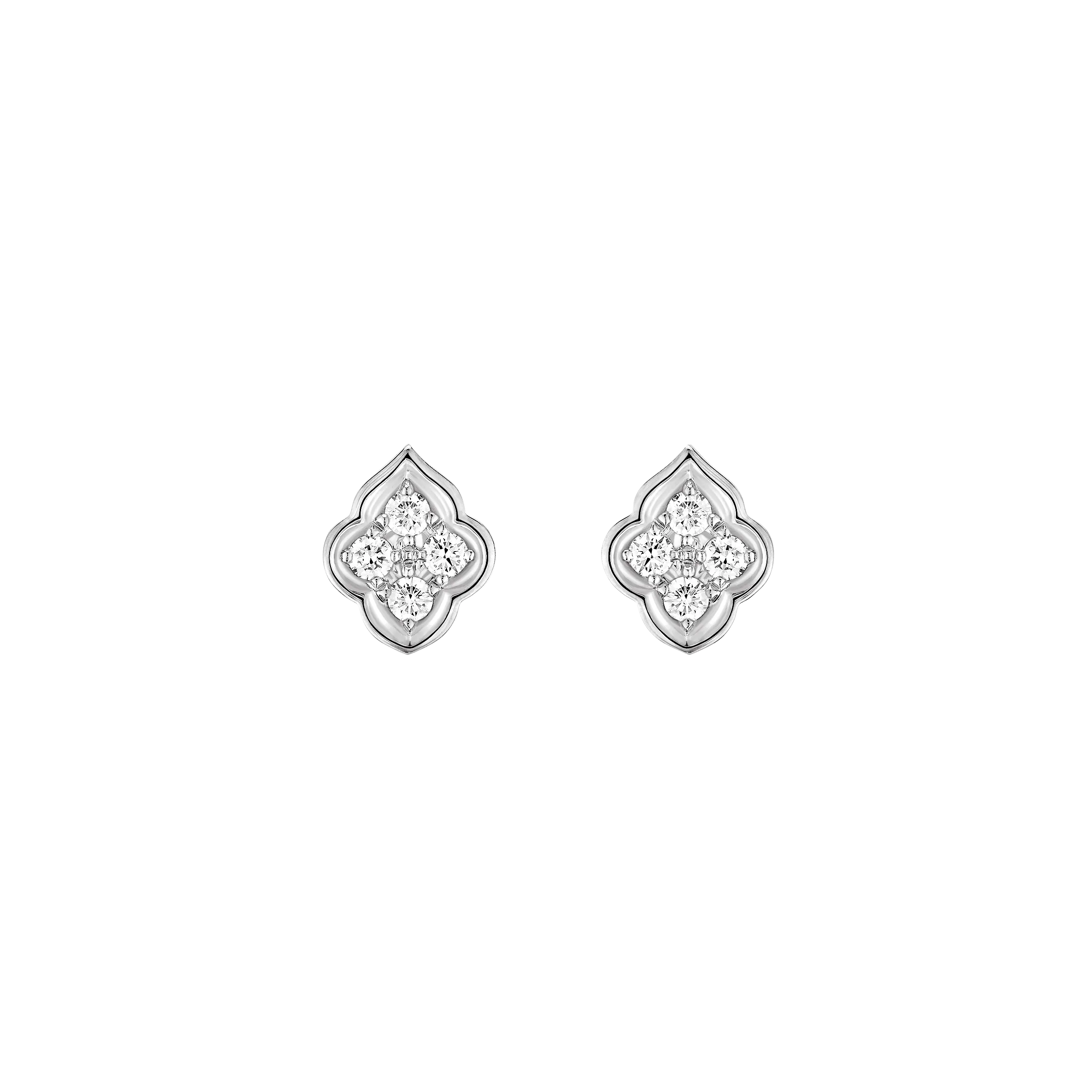 Luce - 4 Diamond White Gold Stud Earrings