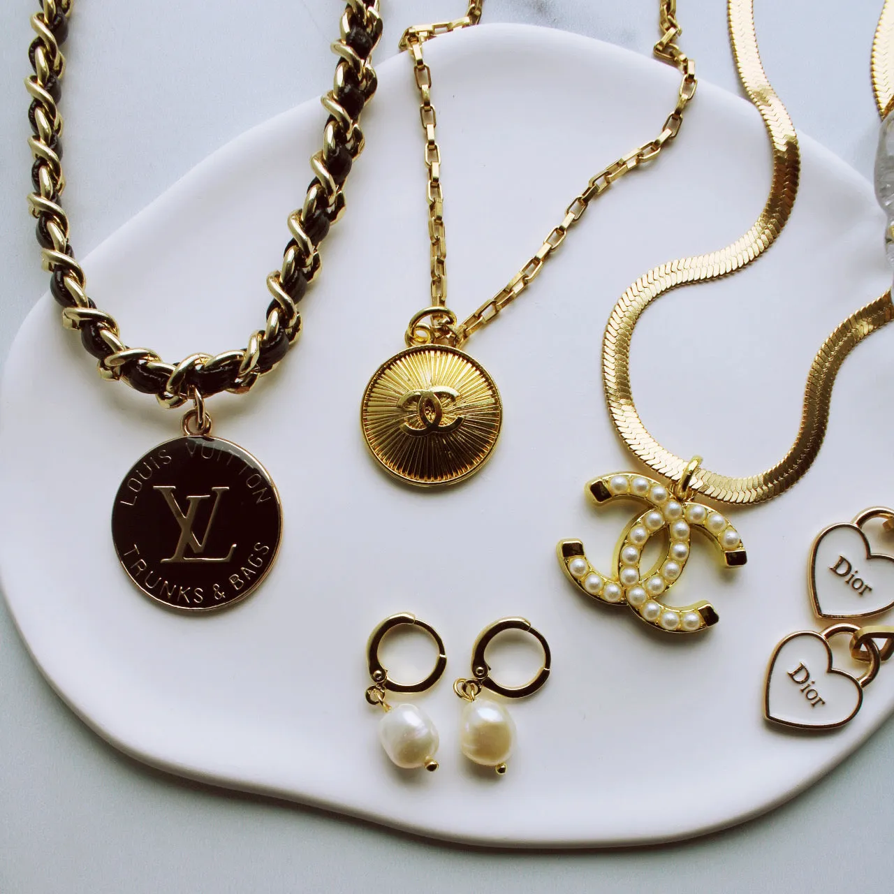 LUCY PEARL DROP HUGGIES (WATERPROOF & 18K GOLD PLATED)