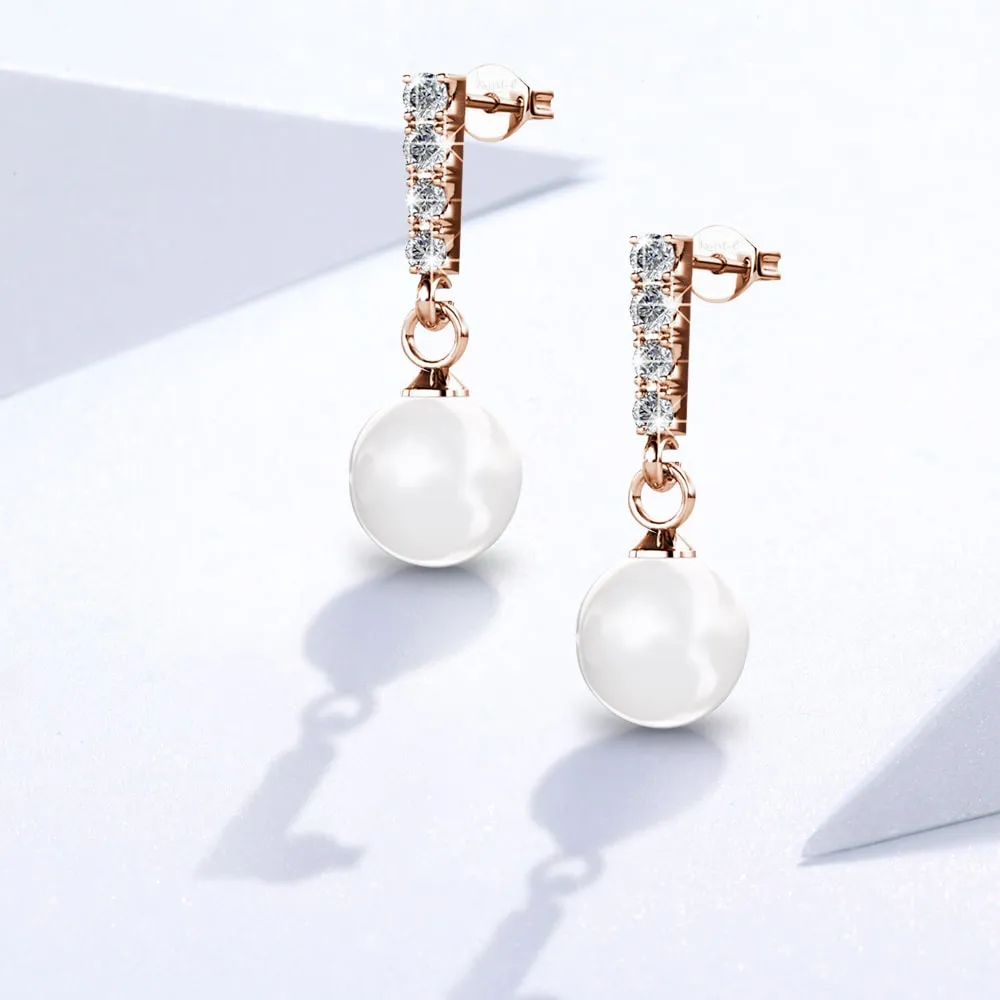 Lustrous Earrings Embellished With SWAROVSKI Crystals