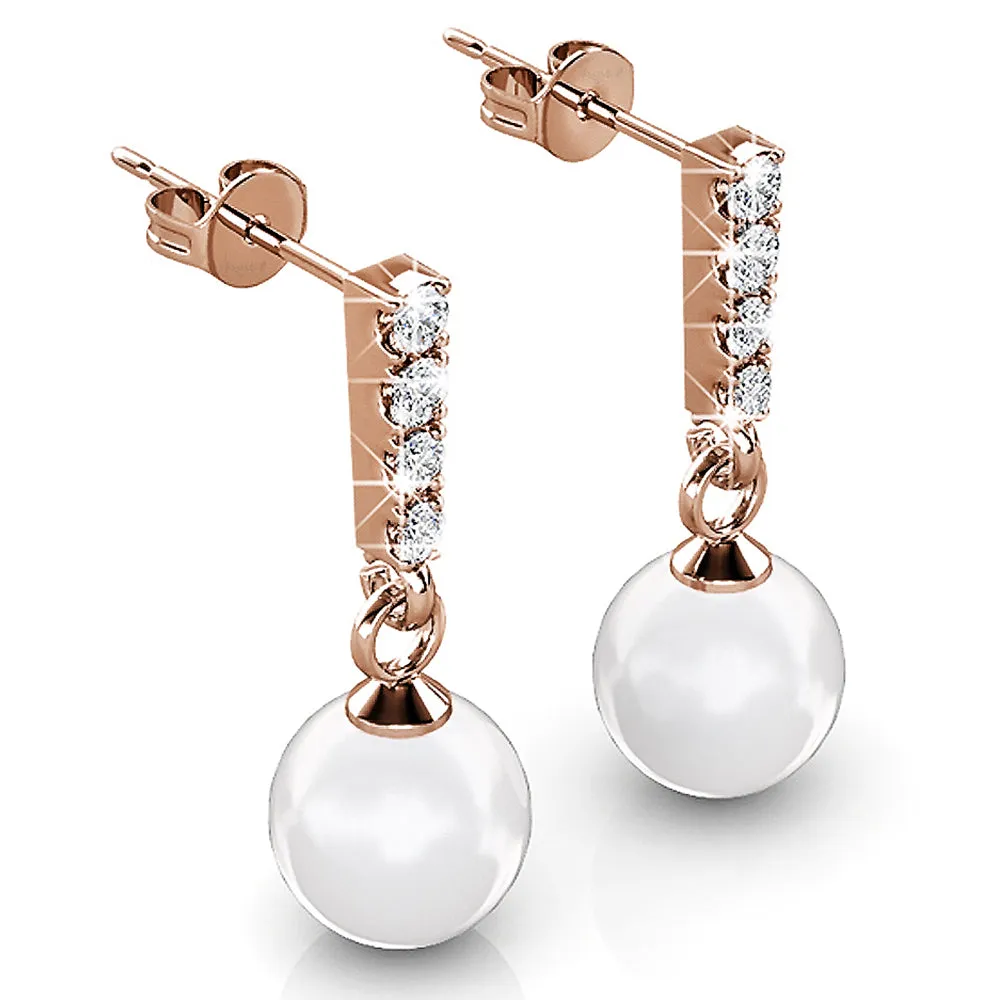 Lustrous Earrings Embellished With SWAROVSKI Crystals
