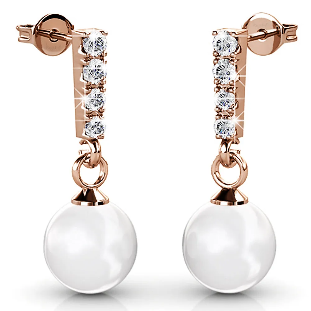 Lustrous Earrings Embellished With SWAROVSKI Crystals