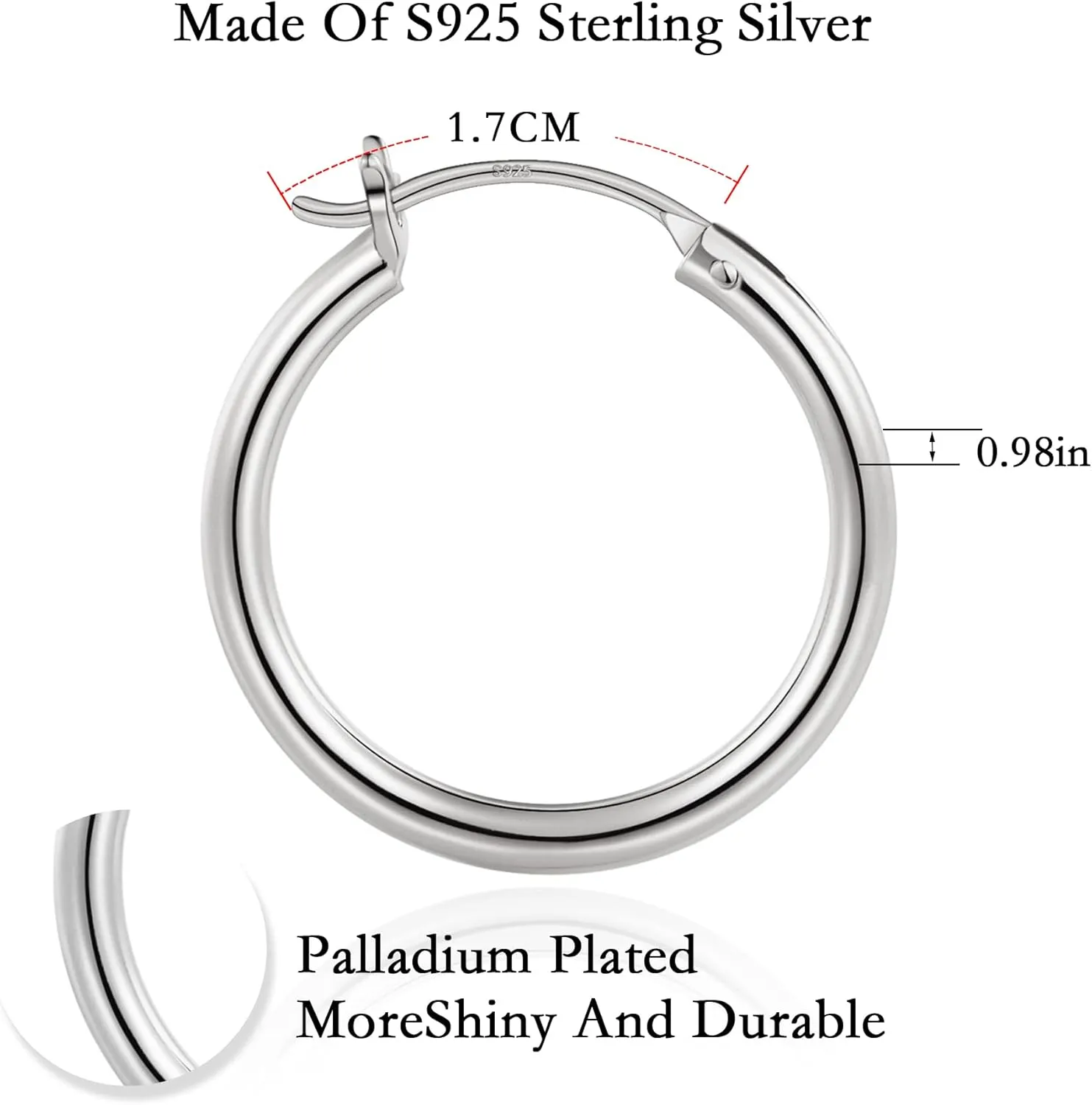 M MOOHAM Gold Hoop Earrings for Women - Hypoallergenic 14K Real Gold 925 Sterling Silver Post Sensitive Ears Nickel Free Hoops Earrings Set for Women Jewelry Lightweight 13-60mm