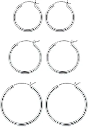 M MOOHAM Gold Hoop Earrings for Women - Hypoallergenic 14K Real Gold 925 Sterling Silver Post Sensitive Ears Nickel Free Hoops Earrings Set for Women Jewelry Lightweight 13-60mm