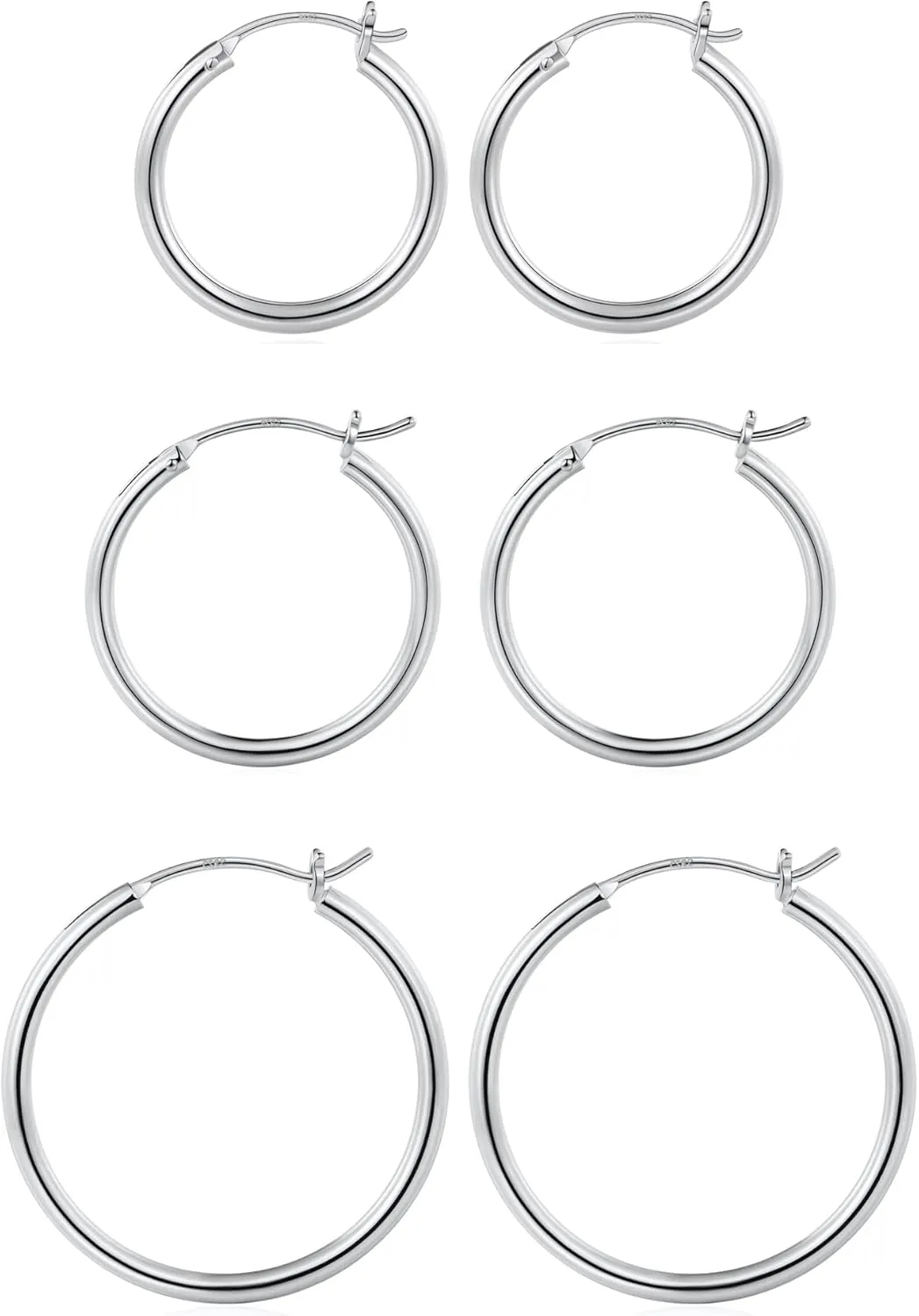 M MOOHAM Gold Hoop Earrings for Women - Hypoallergenic 14K Real Gold 925 Sterling Silver Post Sensitive Ears Nickel Free Hoops Earrings Set for Women Jewelry Lightweight 13-60mm
