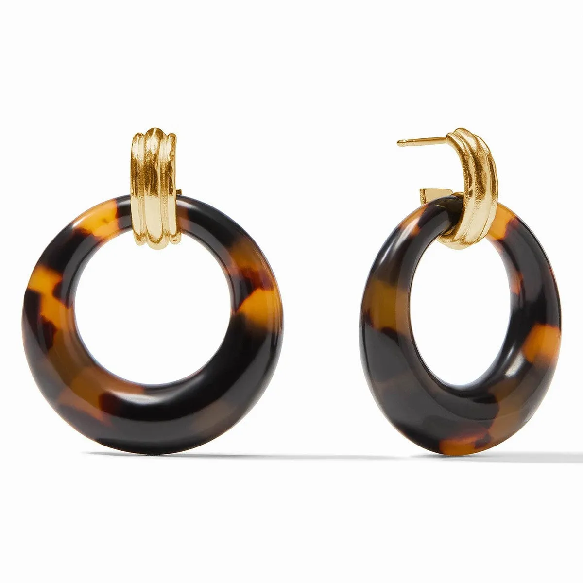 Madison Doorknocker Earrings - Tortoiseshell