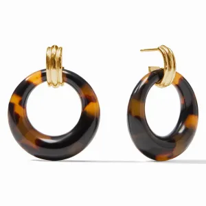 Madison Doorknocker Earrings - Tortoiseshell