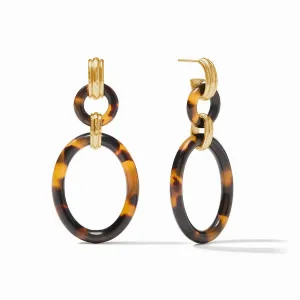 Madison Link Earrings - Tortoiseshell