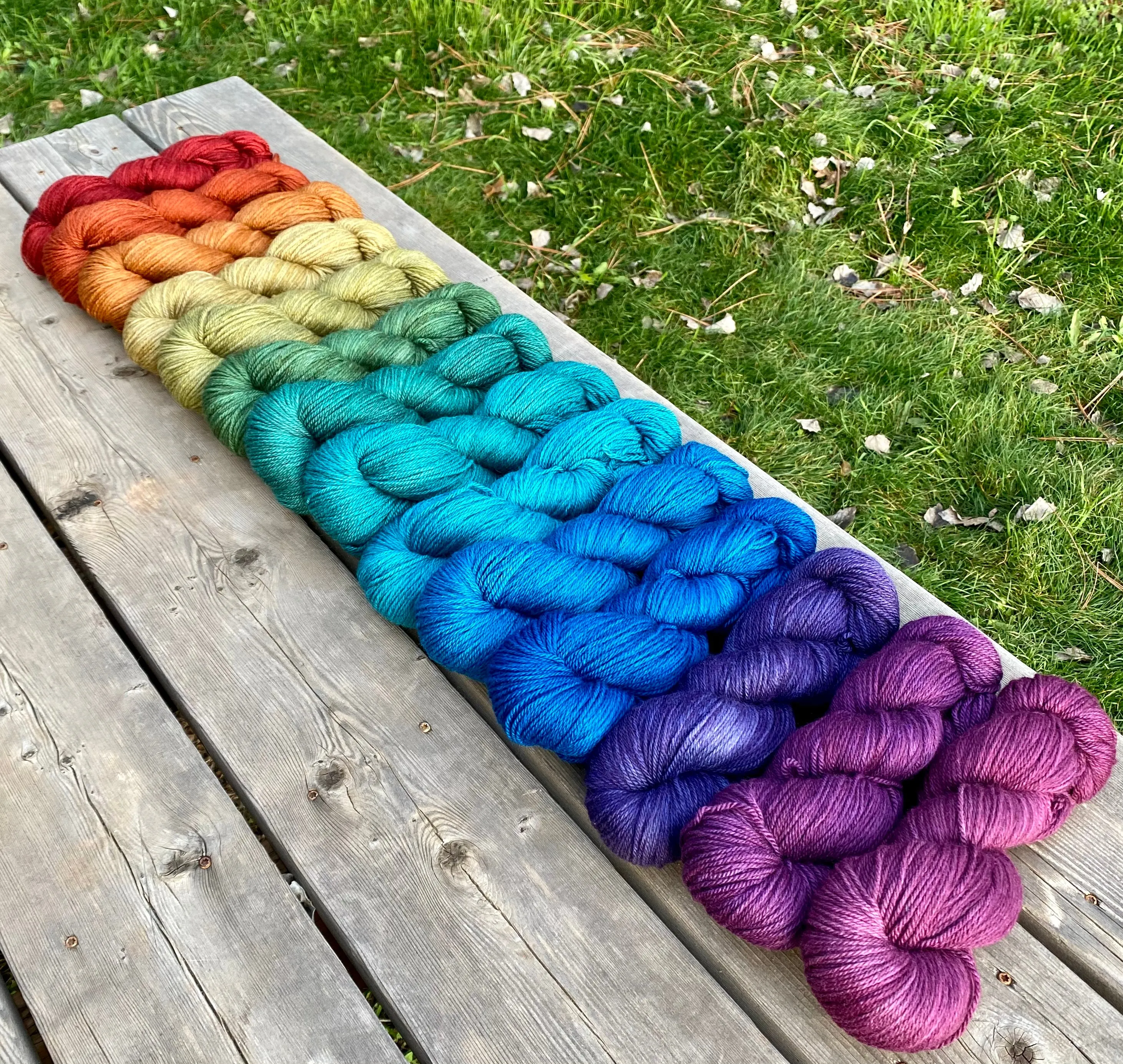 Madrone DK-- Gemstone Gradient set of Fourteen 4 oz skeins